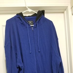 Blue thermal hoodie